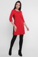 Короткое красное платье с черным гипюром. PL-1756A (Платья, #8504)