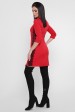 Короткое красное платье с черным гипюром. PL-1756A (Платья, #8505)