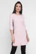 Короткое светло-розовое платье с черным гипюром. PL-1756B (Платья, #8506)