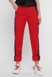Красные женские брюки с черными лампасами. SHT-1759B (Брюки, Штаны, #8519)