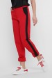 Красные женские брюки с черными лампасами. SHT-1759B (Брюки, Штаны, #8521)