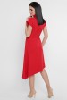 Красное асимметричное платье с неровным подолом. PL-1758A (Платья, #8530)
