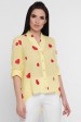 Асимметричная блузка в сердечко, желтая BZ-1755A (Блузки, #8539)