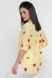 Асимметричная блузка в сердечко, желтая BZ-1755A (Блузки, #8540)