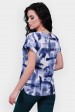 Женская футболка со змейкой на спине, синяя FB-1478A (Футболки, #8859)